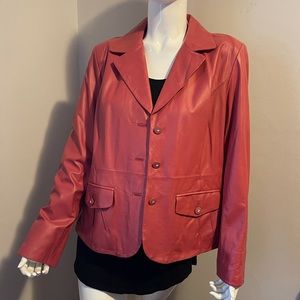 Pamela McCoy Peach Leather Jacket